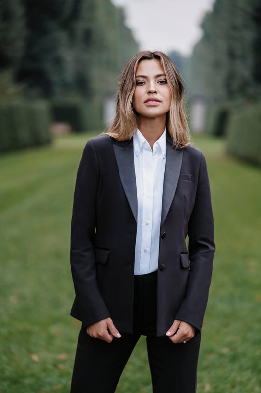 Long Jacket Black Suit Women