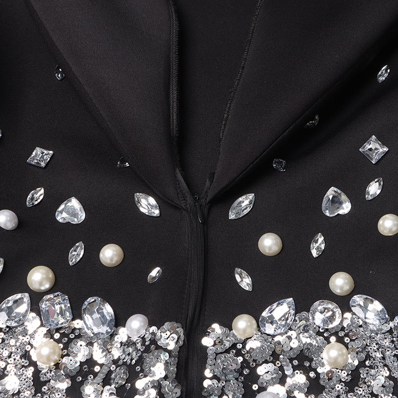 Sequin Embellished Suit Dress