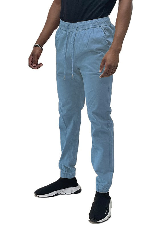 Mens Solid Stretch Cargo Jogger