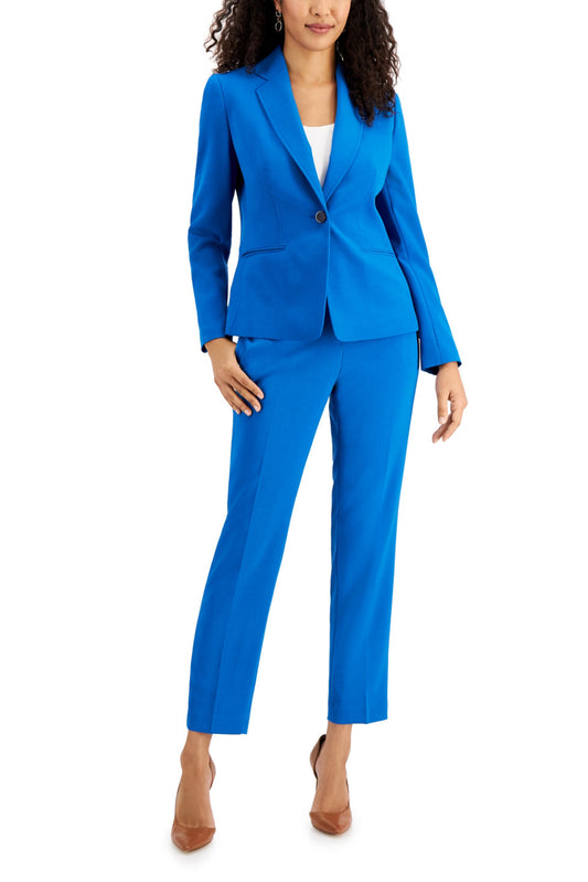 Le Suit Notched Collar 1 Button Jacket Suit Set Women.