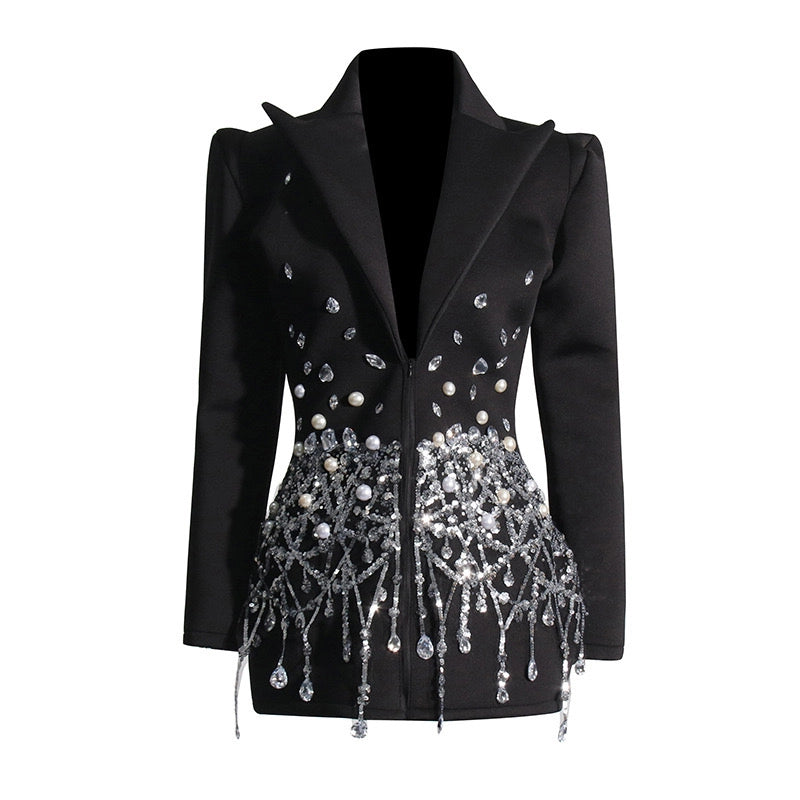 Sequin Embellished Suit Dress