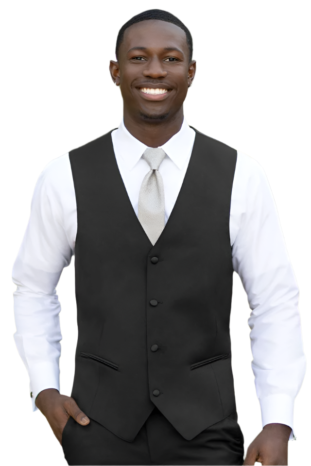 Michael Kors Black Performance Wedding Suit.