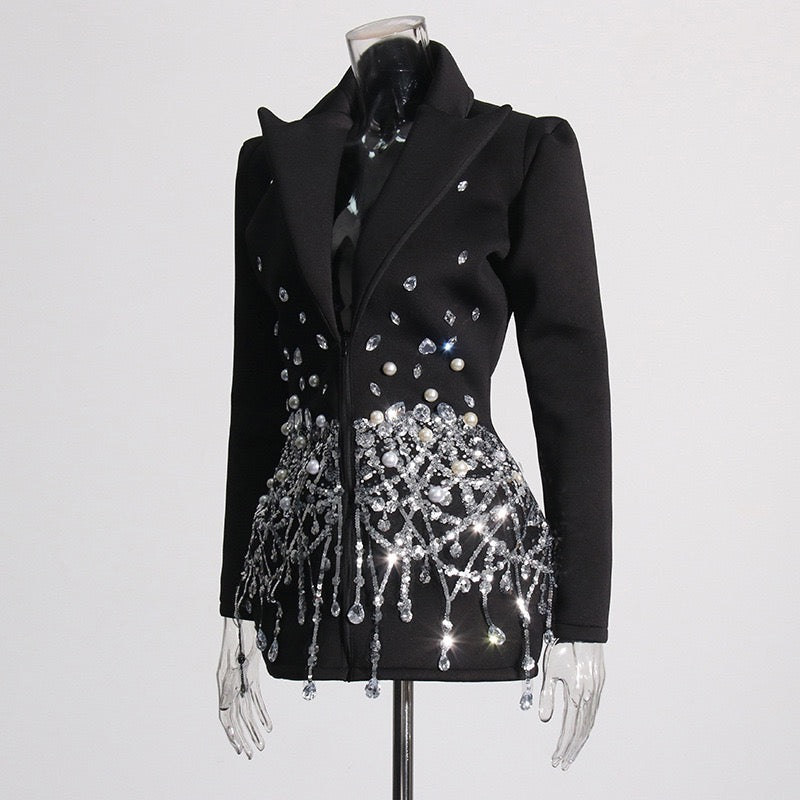 Sequin Embellished Suit Dress