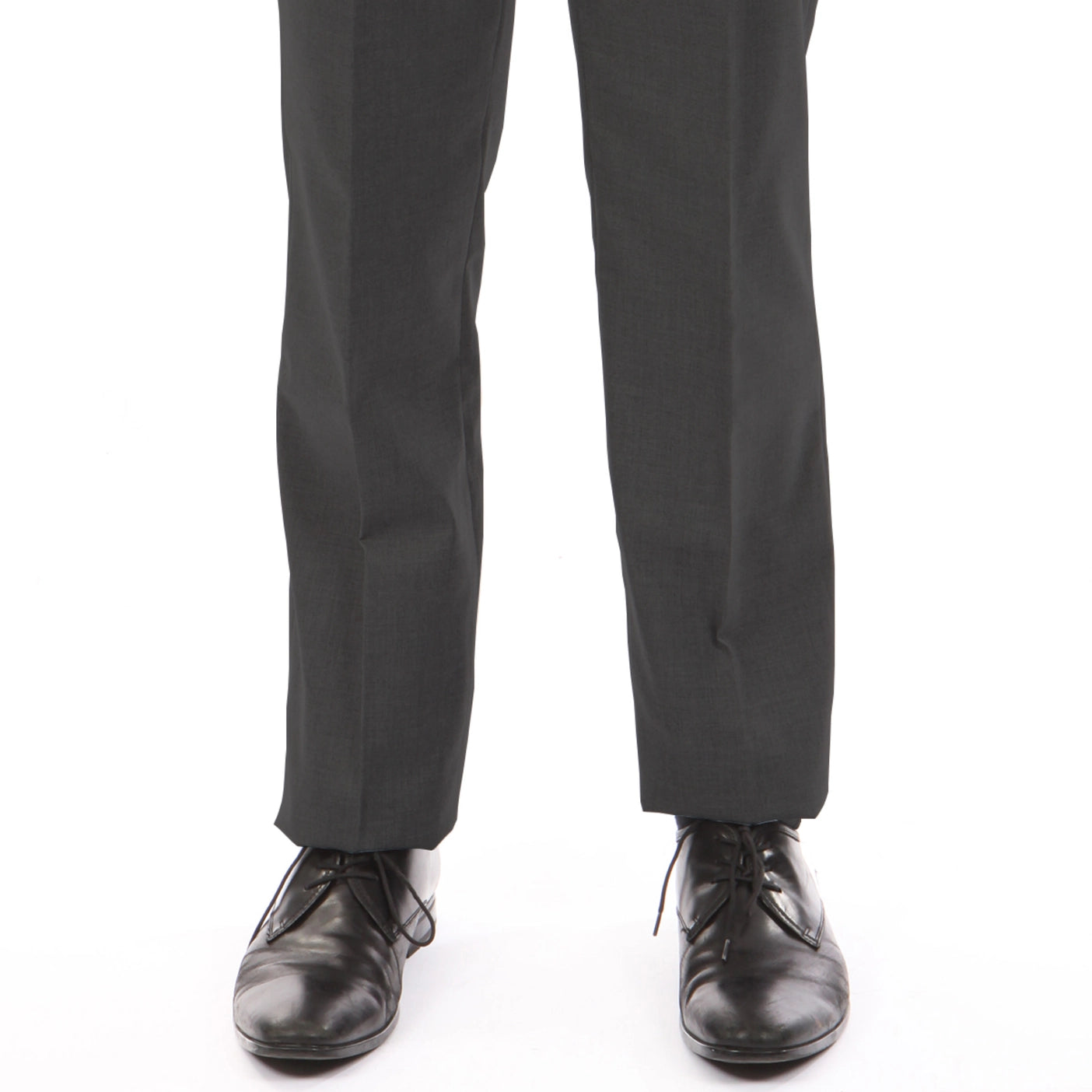 Charcoal Dress Pants Slim Fit Hemmed Bottom - Suitable Collection