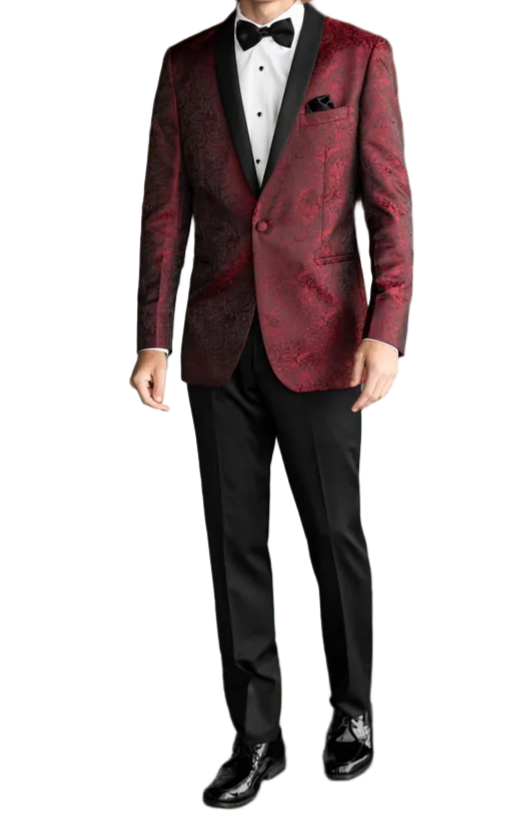 Apple Red Paisley Tuxedo