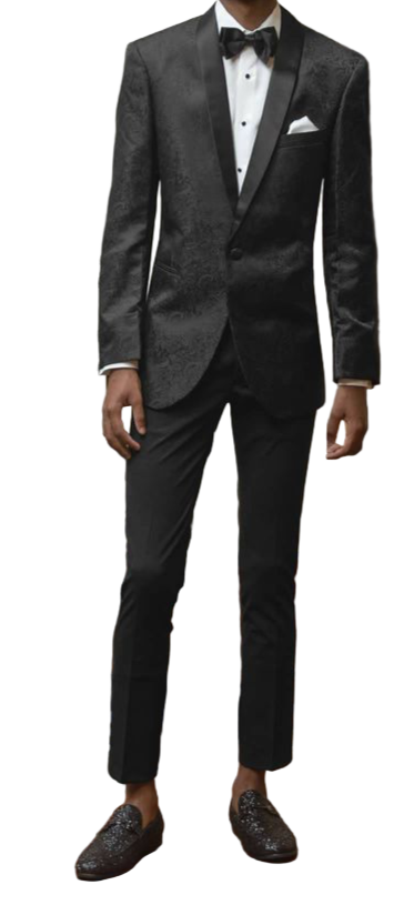 Black Paisley Tuxedo Jacket Tampa Suitable Collection