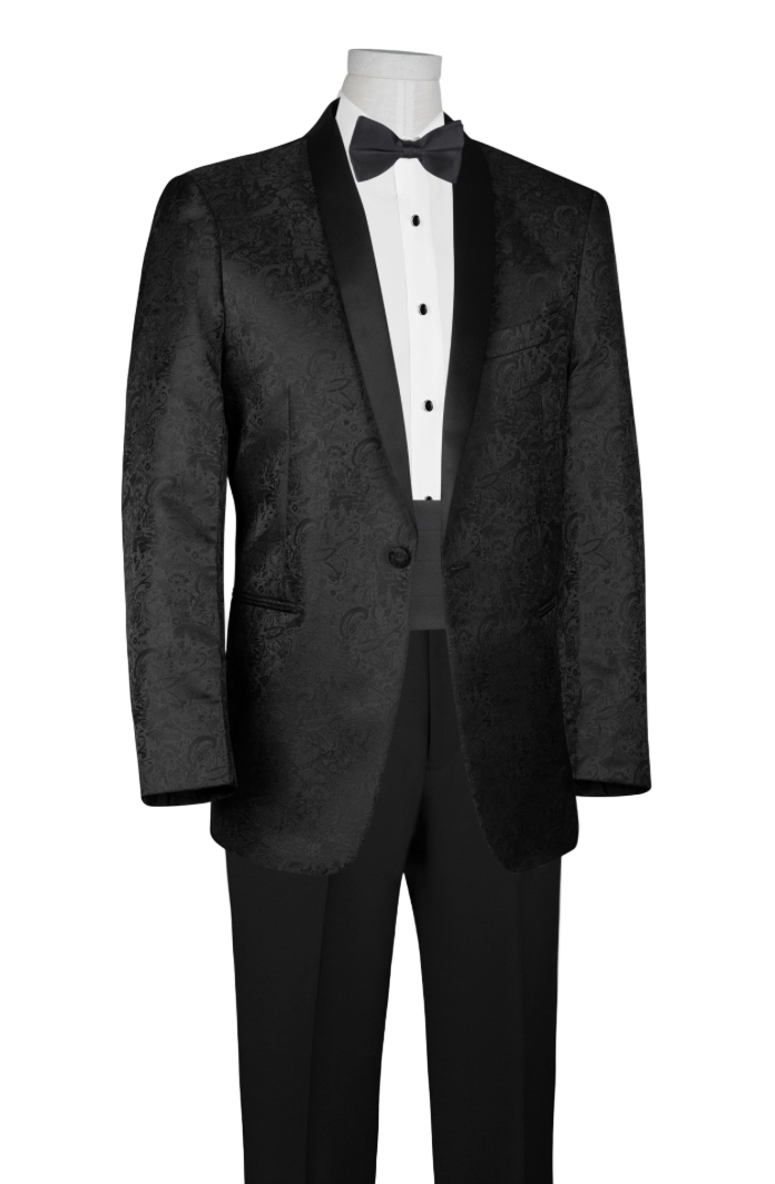 Black Paisley Tuxedo Jacket Tampa Suitable Collection