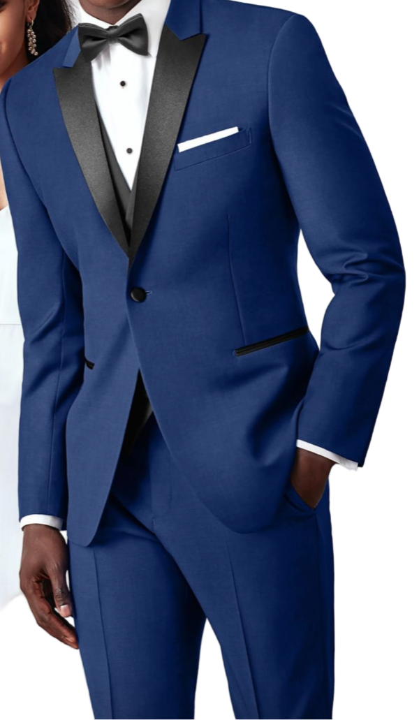 Cobalt Blue Tuxedo Rental Model Photo