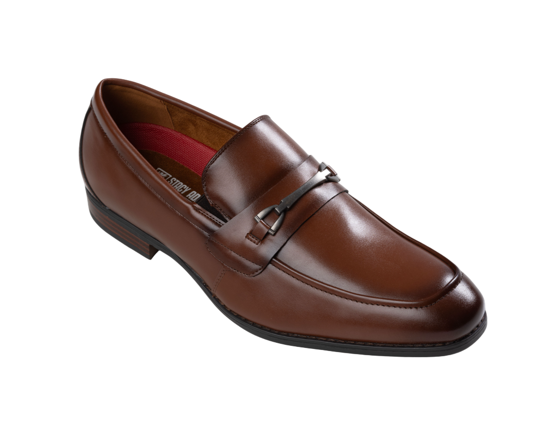 Stacy Adams Cognac Slip-On Loafer Dress Shoe.
