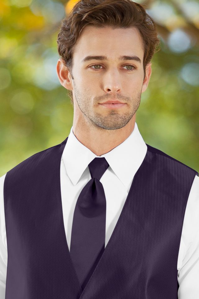 Solid Herringbone Neck Tie Rental