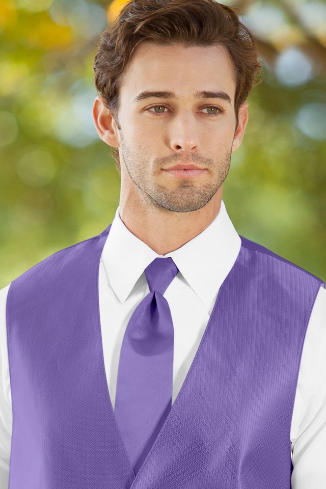 Solid Herringbone Neck Tie Rental