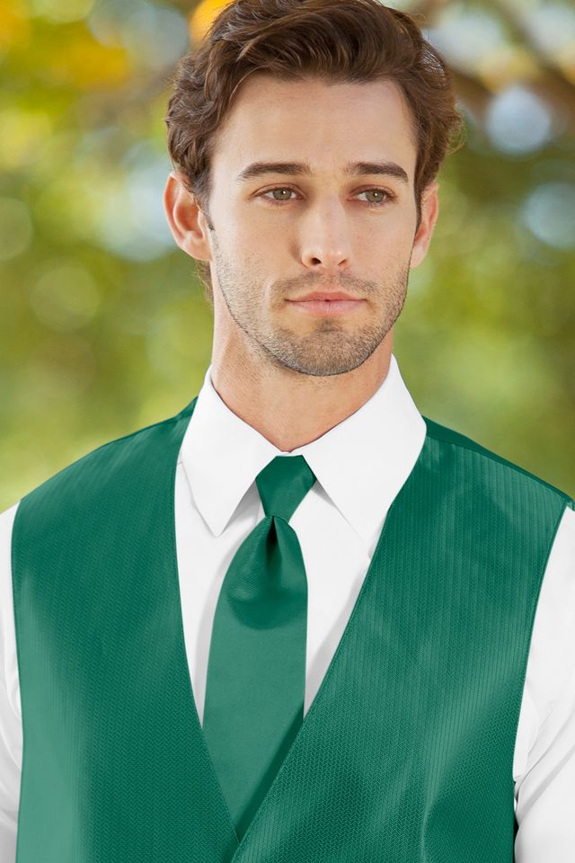 Solid Herringbone Neck Tie Rental
