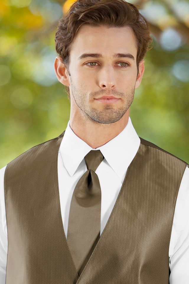 Solid Herringbone Neck Tie Rental