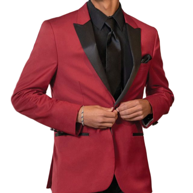 Luxury Red Tuxedo Jacket Rental