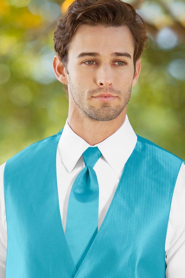 Solid Herringbone Neck Tie Rental