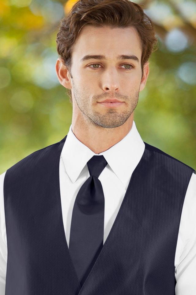 Solid Herringbone Neck Tie Rental