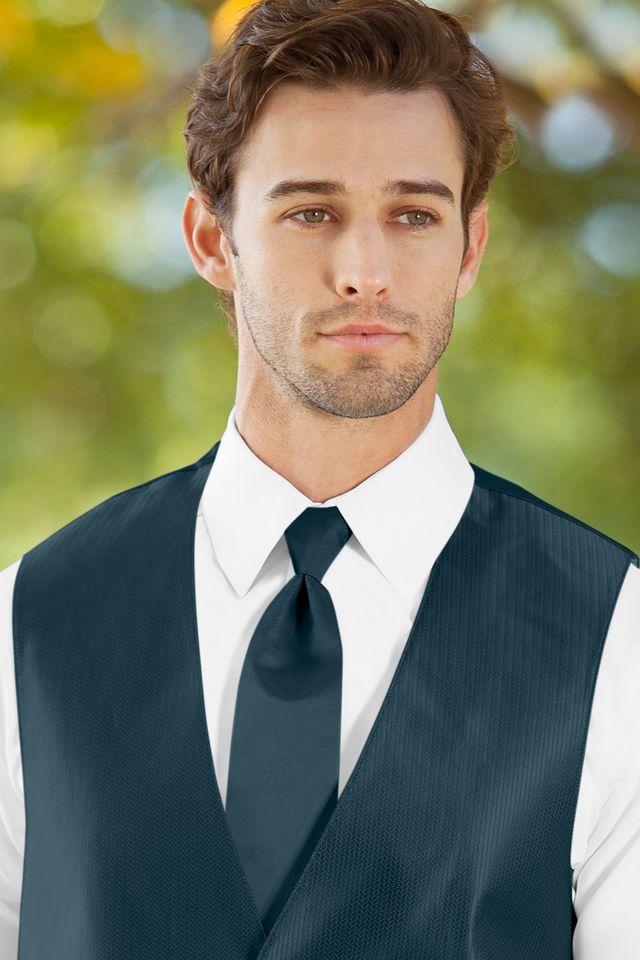 Solid Herringbone Neck Tie Rental