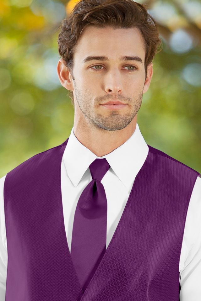 Solid Herringbone Neck Tie Rental