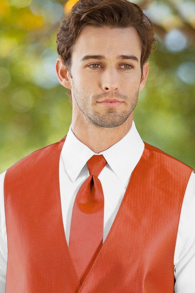 Solid Herringbone Neck Tie Rental