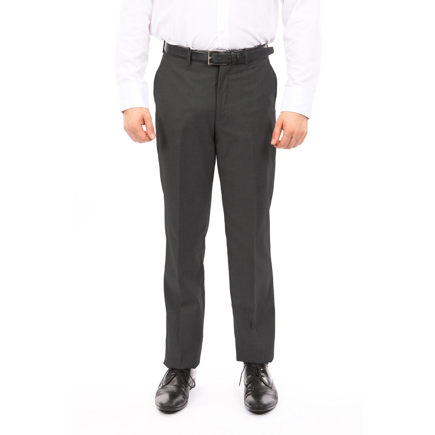 Charcoal Dress Pants Slim Fit Hemmed Bottom - Suitable Collection