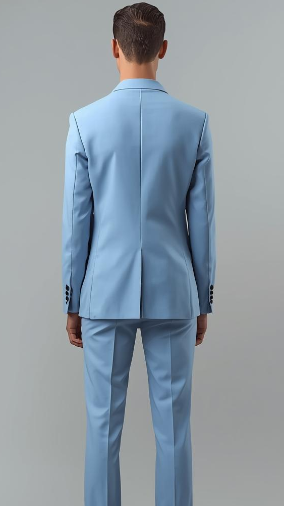 Signature Custom Sky Blue Suit.