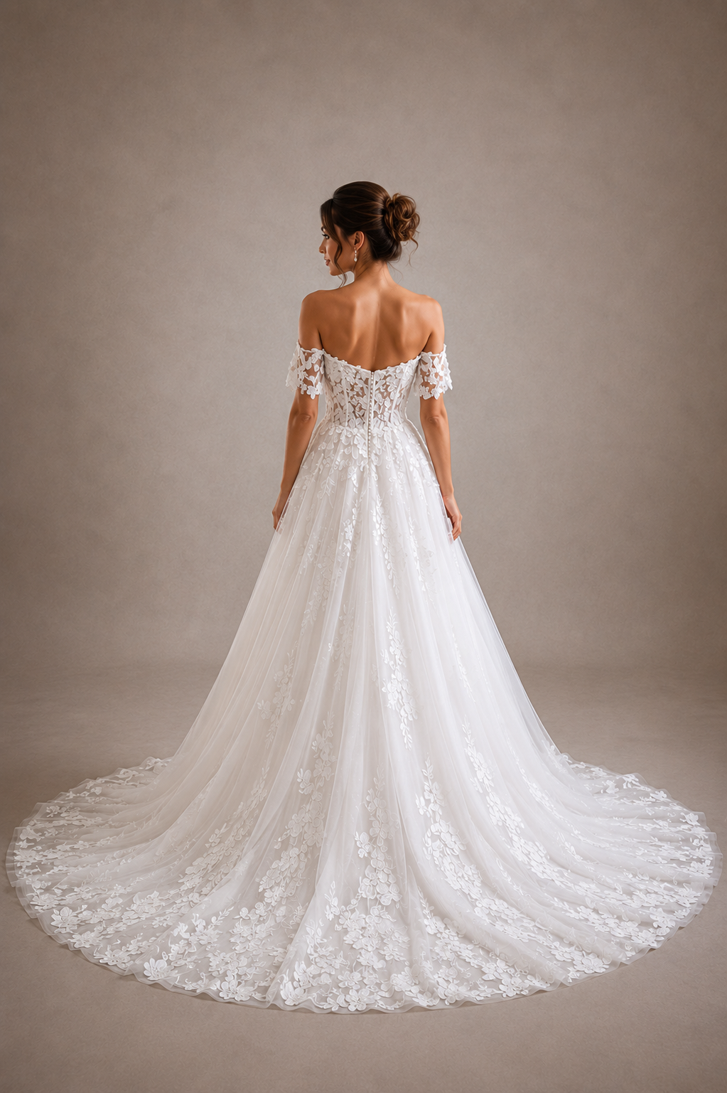 Faith – Romantic Off-The-Shoulder Lace Gown