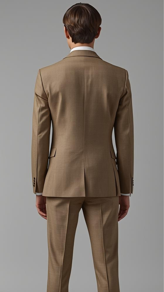 Signature Custom Latte Brown Suit.