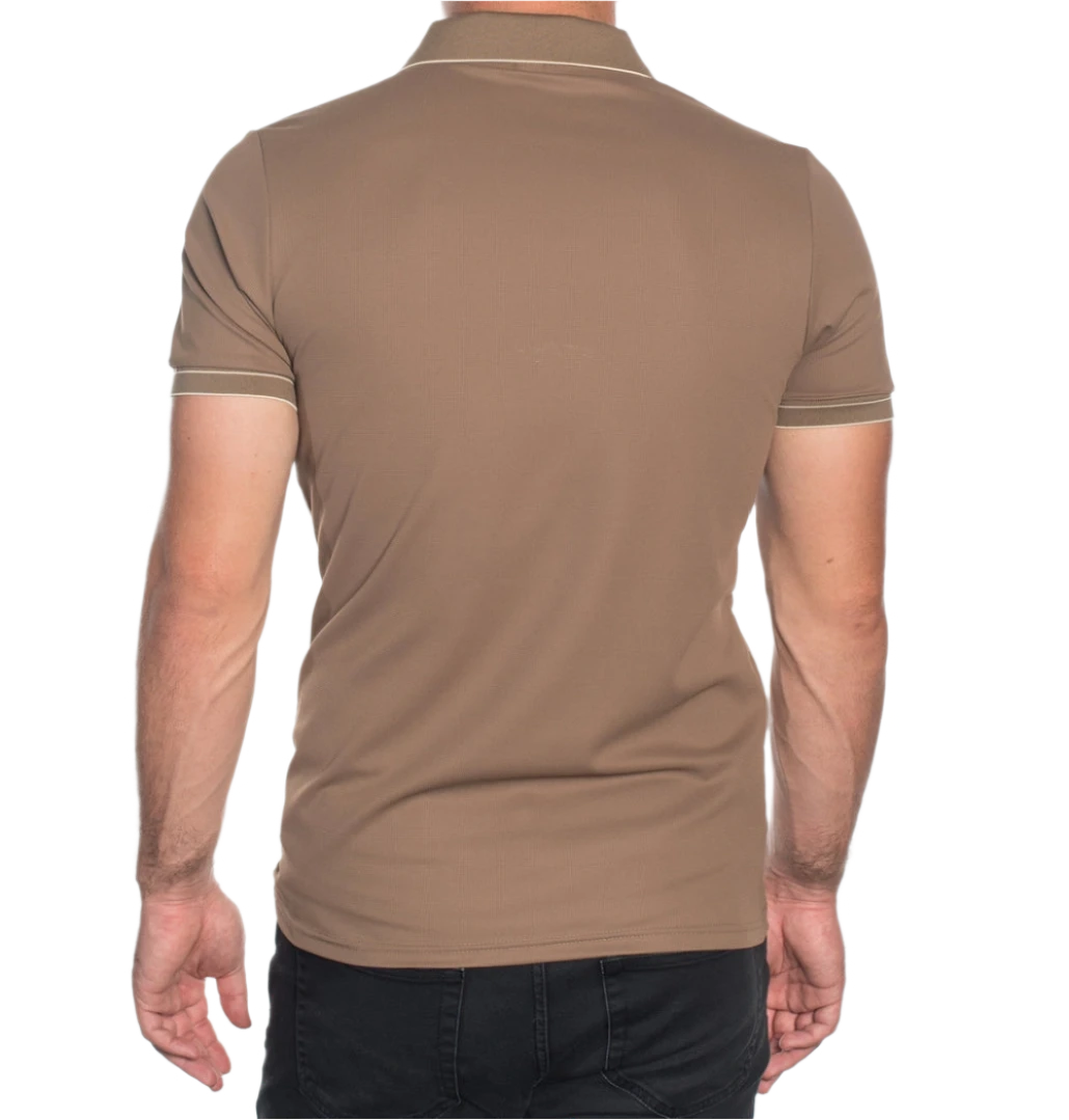 Men's Light Brown Fashion Polo.