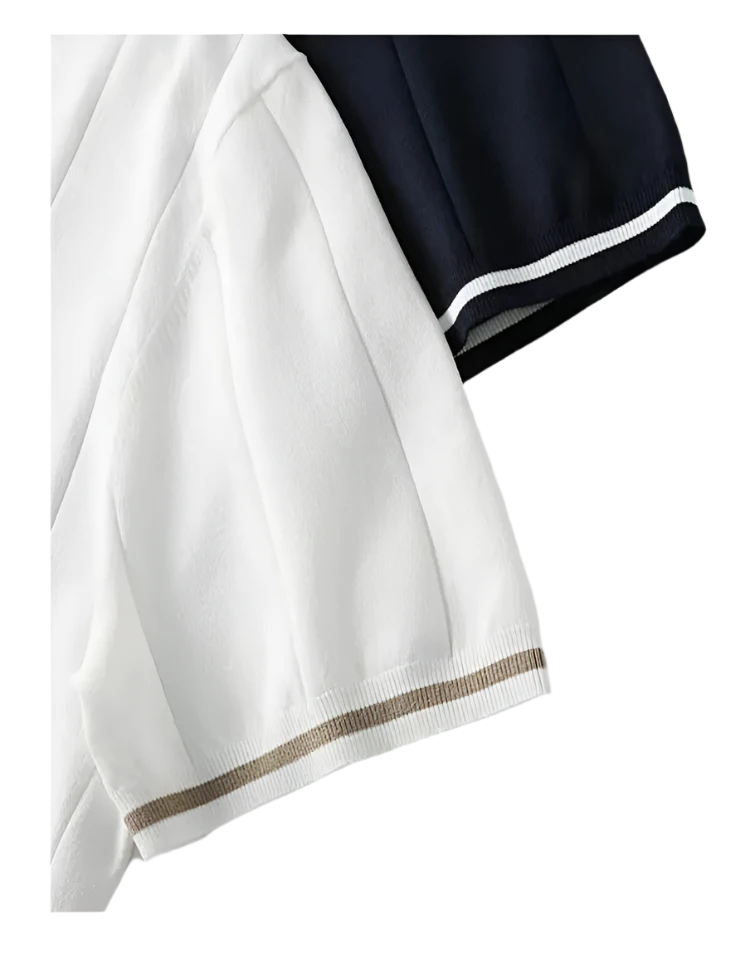 Men's Super Soft Zipper Polo Shirt.