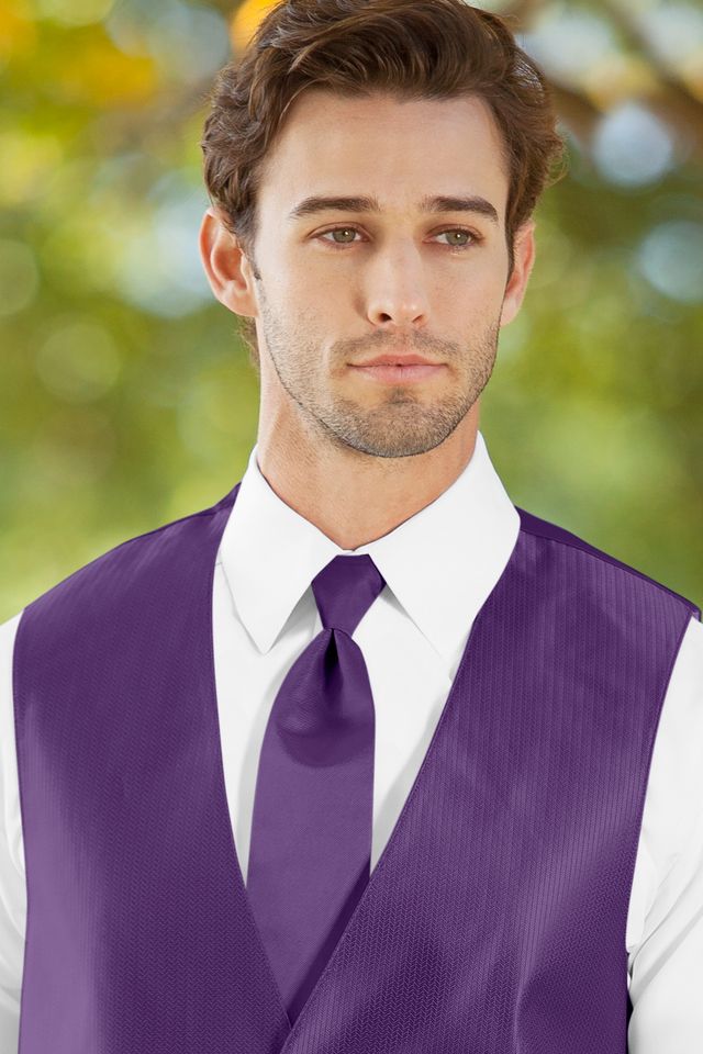 Solid Herringbone Neck Tie Rental