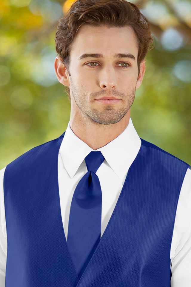 Solid Herringbone Neck Tie Rental