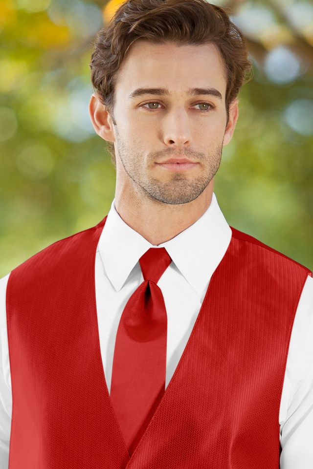 Solid Herringbone Neck Tie Rental