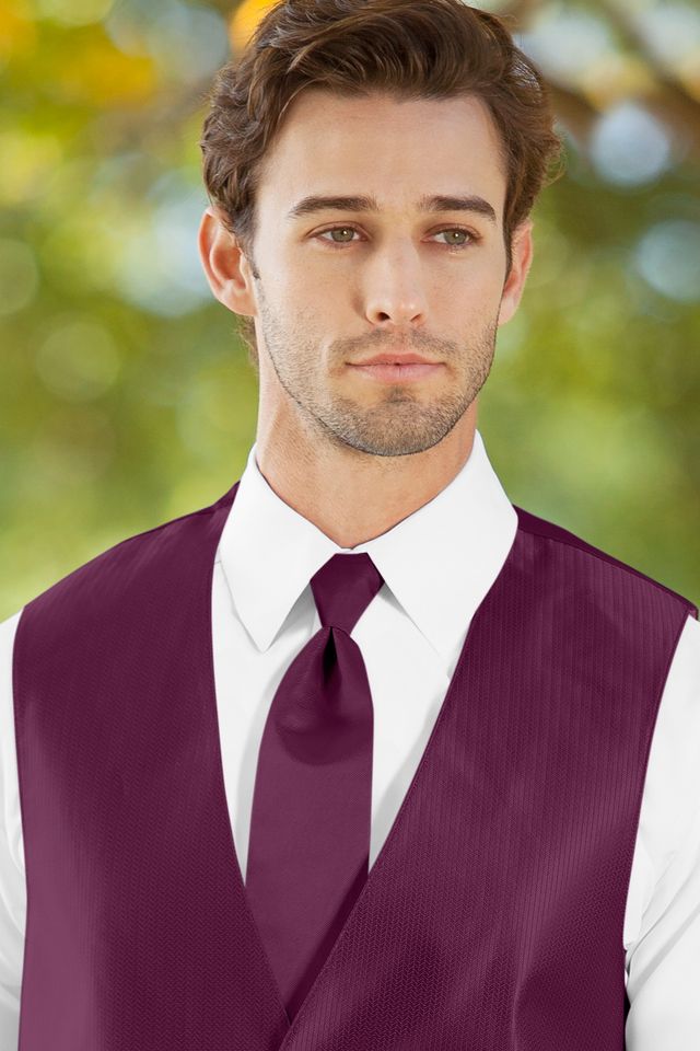 Solid Herringbone Neck Tie Rental