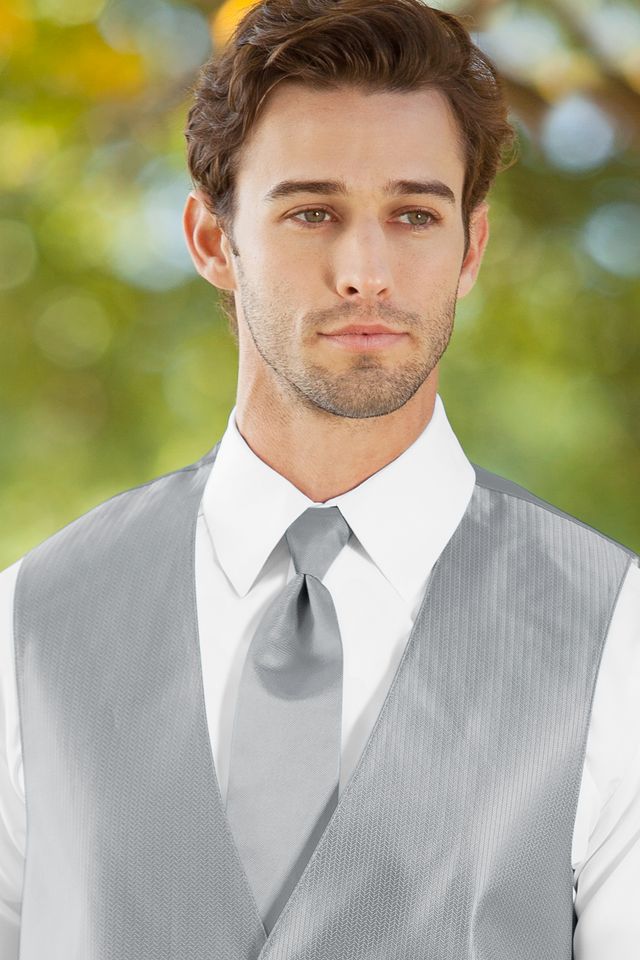 Solid Herringbone Neck Tie Rental