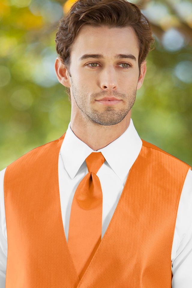 Solid Herringbone Neck Tie Rental