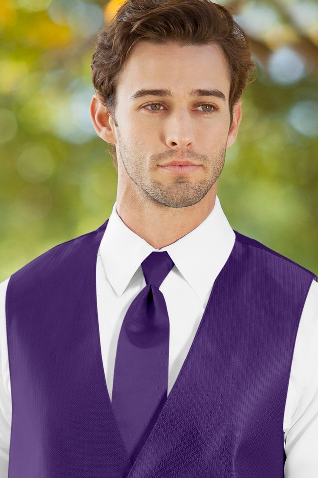 Solid Herringbone Neck Tie Rental