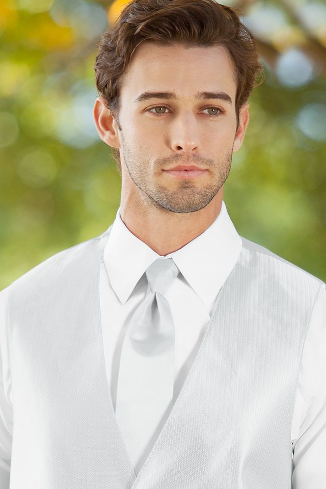 Solid Herringbone Neck Tie Rental