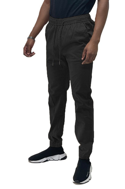 Mens Solid Stretch Cargo Jogger