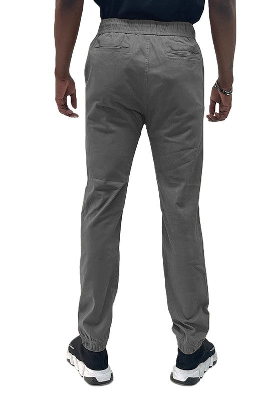 Mens Solid Stretch Cargo Jogger