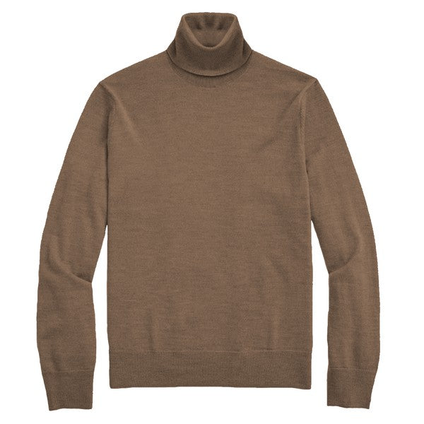 Mens Solid Turtleneck Sweater