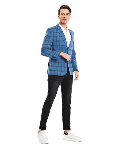 Teal Plaid Sport Coat.