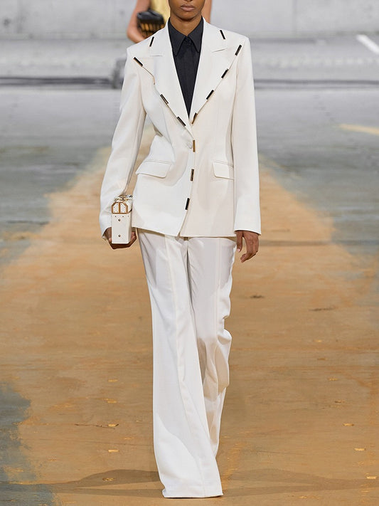 Metal Block Suit Set - Blazer & Trousers Women.