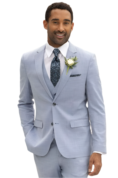 Oxford Blue Men's Stretch Wedding Suit