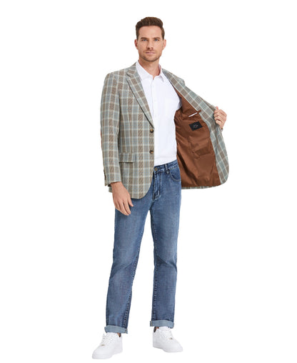 Plaid Sport Coat W/ Elbow Pads - Suitable Collection
