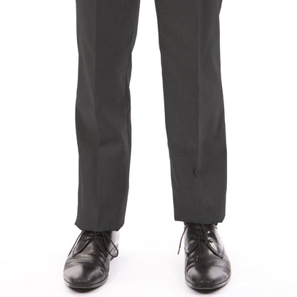 Charcoal Dress Pants Slim Fit Hemmed Bottom - Suitable Collection