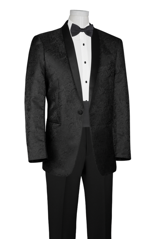 Black Paisley Tuxedo Jacket Tampa Suitable Collection
