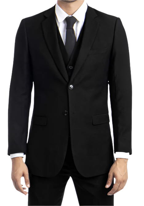 Black Pin Stripe Suit Set