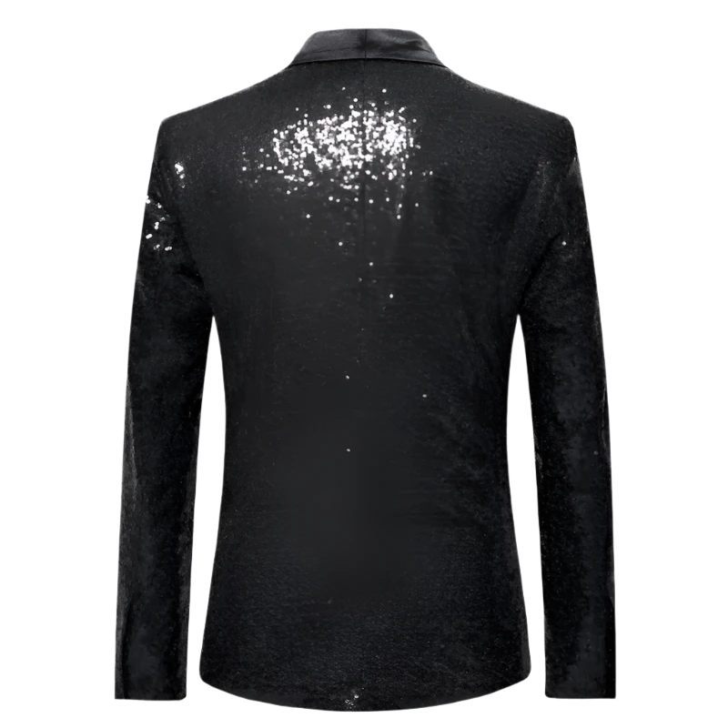 Black Sequin Tuxedo Jacket 2