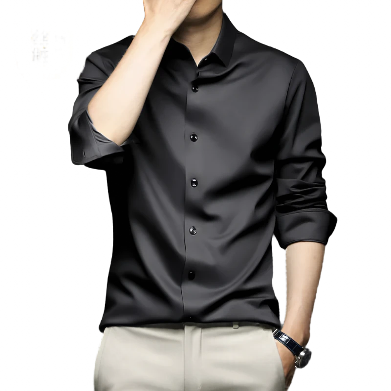 Black Silk Dress Shirt Suitable Collection