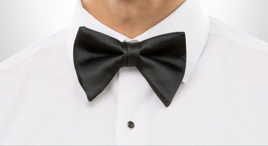 Black Tear Drop Bow Tie